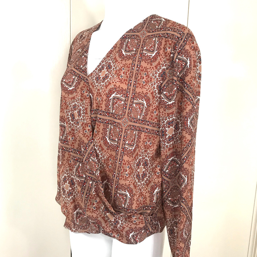 Cremieux  Asymmetric  Draped Faux Wrap Top